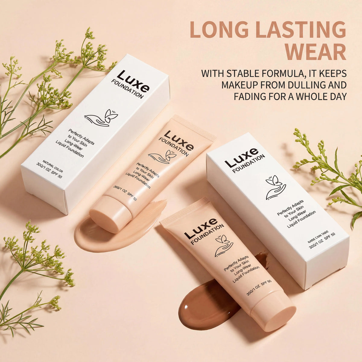 Fond de teint adaptable à la luminosité (protection UV SPF50)