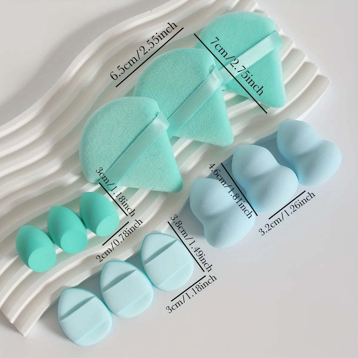 Set de 12 éponges à maquillage