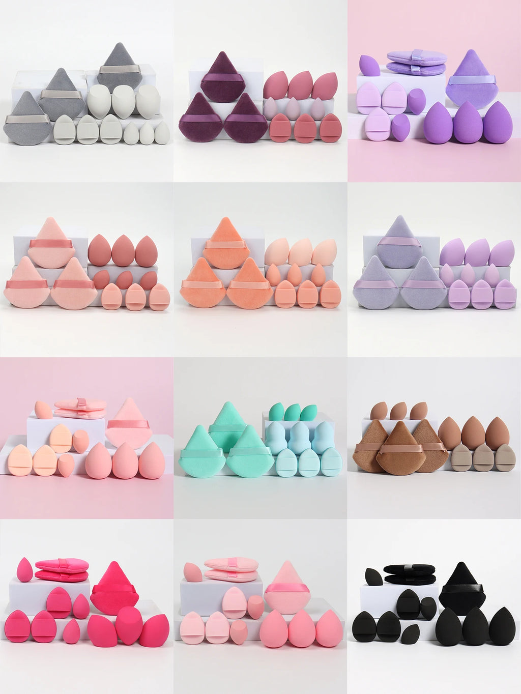 Set de 12 éponges à maquillage