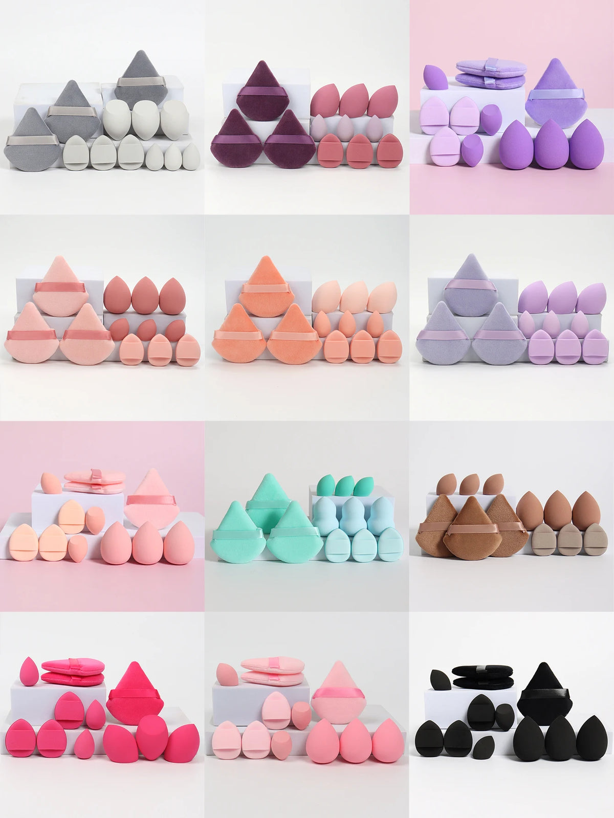 Set de 12 éponges à maquillage